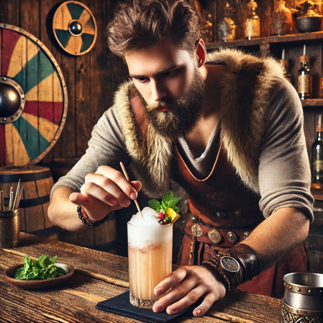 Barkeeper mixt Frozen Drink mit Crushed Ice, frischen Zutaten und stilvollem Glas – Frozen Cocktails für Events und Partys.