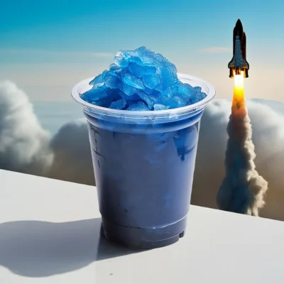 BlueKick Energy Slush-Sirup mit intensivem Ananas-Himbeer-Energy-Geschmack und Koffein