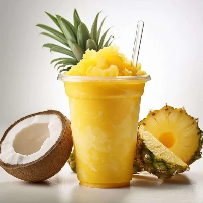 Monsterlush™ Pinacolada Slush-Sirup mit fruchtigem Ananas-Kokos-Geschmack, vegan und ohne künstliche Farbstoffe