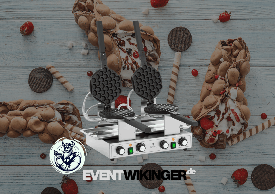 Doppelte Bubble Waffel Maschine zur Miete – zwei frische Bubble Waffeln gleichzeitig backen bei Eventwikinger NRW