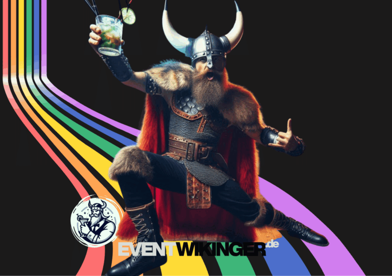 Wikinger mit Frozen Energy Drink in der Hand – eisgekühlter Energy-Slush für Power-Events von Eventwikinger.