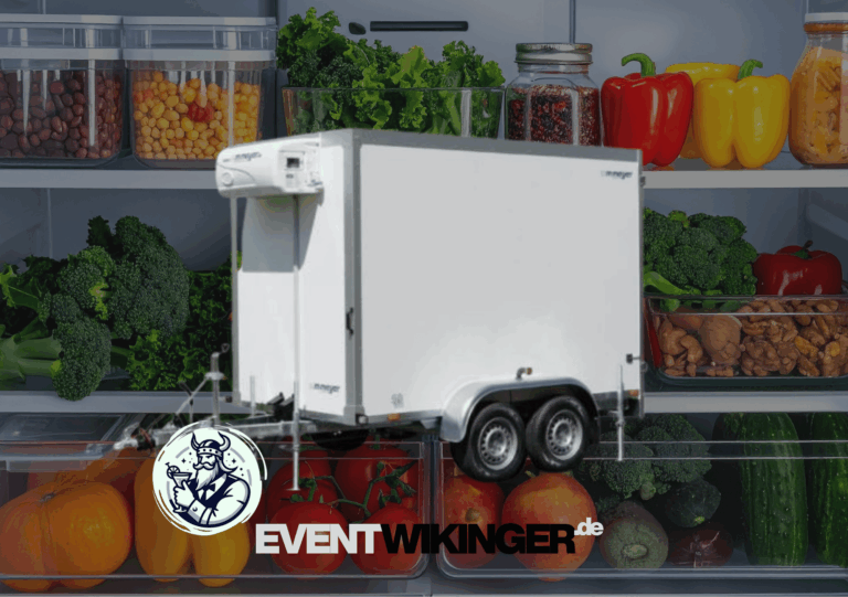 Kühlanhänger mit Doppelflügeltüren und Innenbeleuchtung zur Miete in NRW für Event-Catering