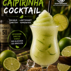 Frozen Caipirinha Cocktail in Slush Konsistenz