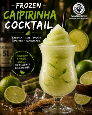 Frozen Caipirinha Cocktail in Slush Konsistenz
