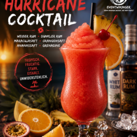 Frozen Hurricane Cocktail in Slush Konsistenz