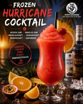 Frozen Hurricane Cocktail in Slush Konsistenz