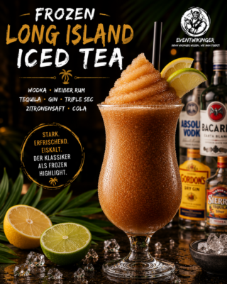 Frozen Long Island Iced Tea Cocktail in Slush Konsistenz
