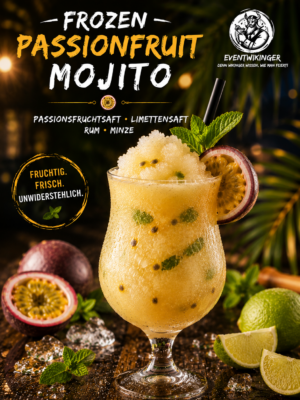 Frozen Passionfruit Mojito Cocktail in Slush Konsistenz