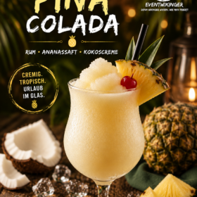 Frozen Pina Colada Cocktail in Slush Konsistenz