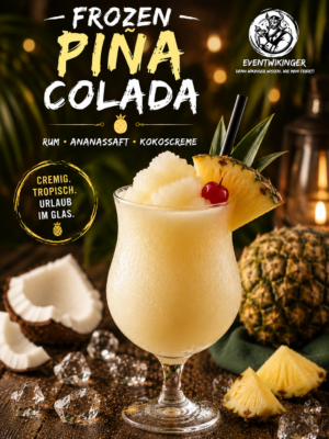 Frozen Pina Colada Cocktail in Slush Konsistenz