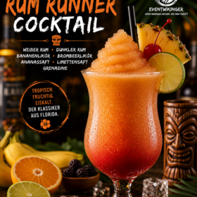 Frozen Rum Runner Cocktail in Slush Konsistenz