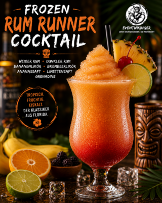 Frozen Rum Runner Cocktail in Slush Konsistenz