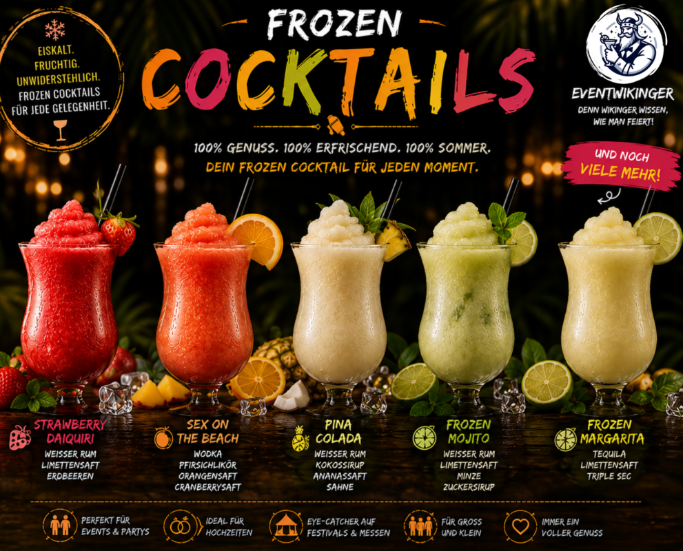 Frozen Slush Cocktails für die Slush Eis Maschine