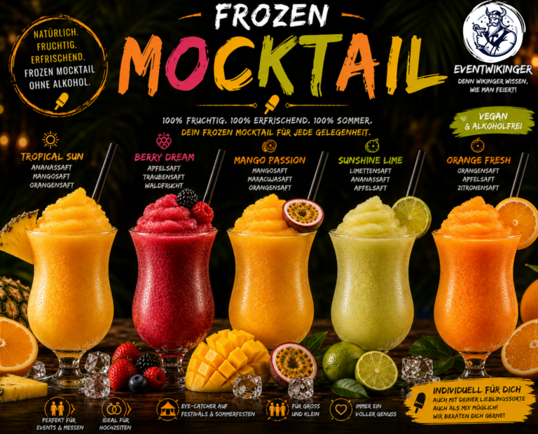 Frozen Slush Mocktails , alkoholfreie Cocktails als Slush für die Slush Eis Maschine