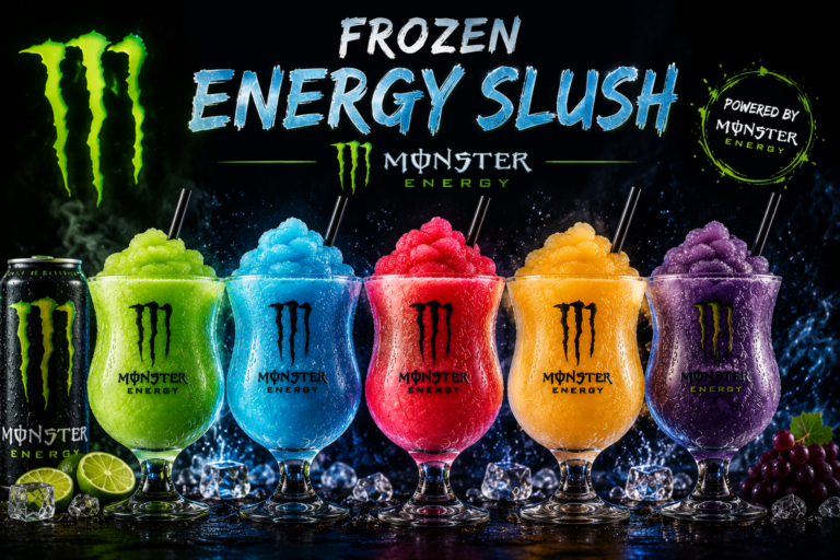 Monster Energy Drink als Slush Frozen Energy von Monster Energy Slush Konsistenz aus der Slush Eis Maschine
